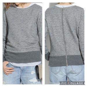 GUC Madewell Heather Grey Back Zip Sweatshirt